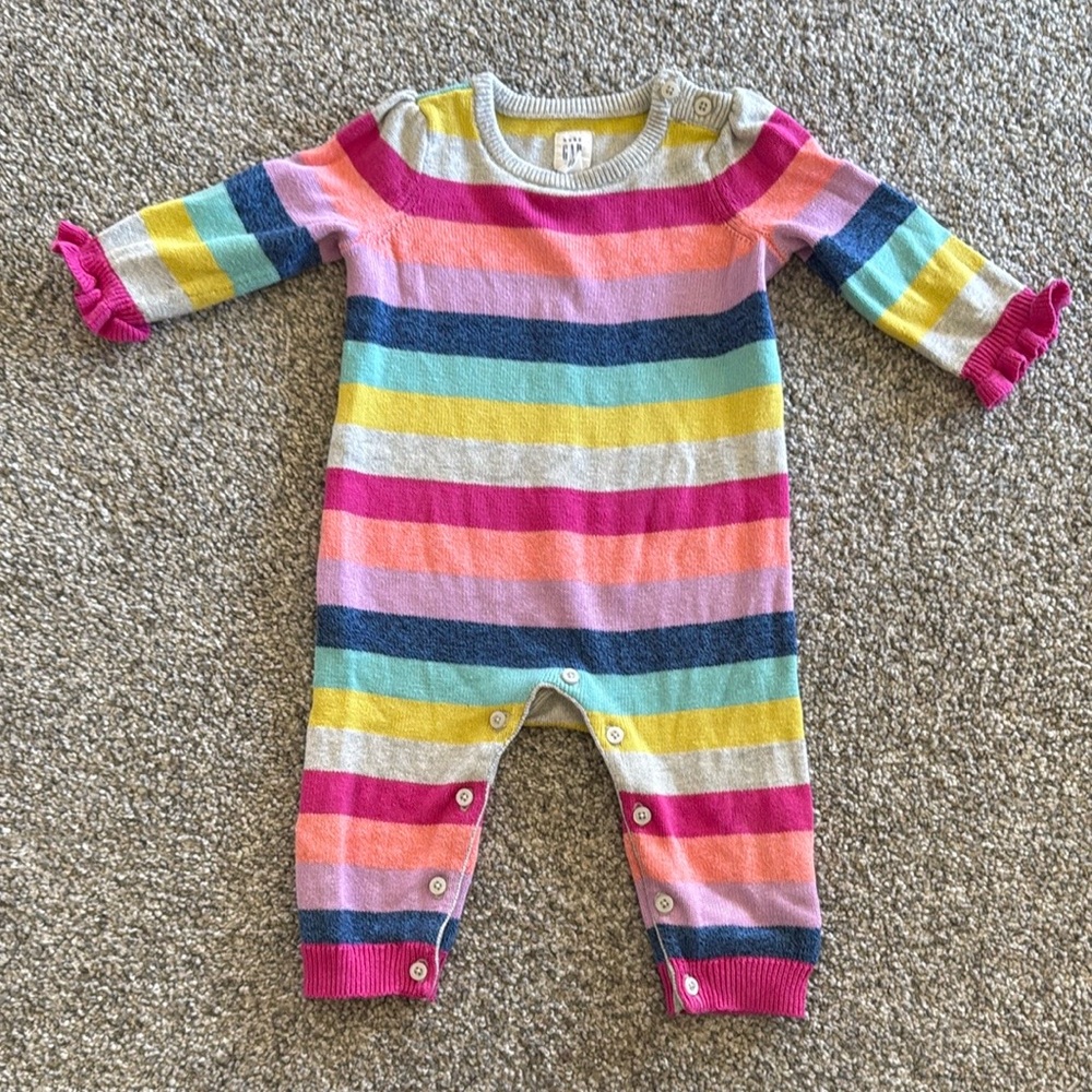 GAP Pink and Blue Footies One Piece